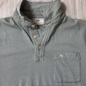 Southern Tide Casual Striped Shirt - Blue and White